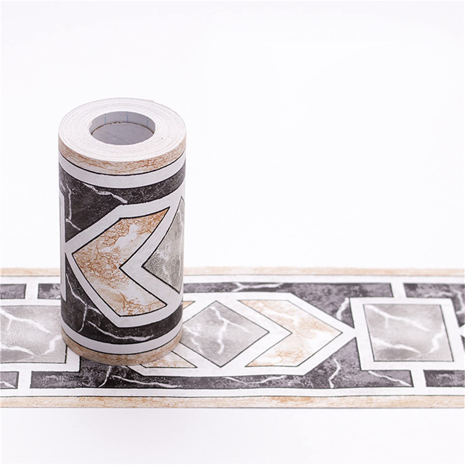 uoXHFdh Self-Adhesive Multicolor Wallpaper Border Stickers for Walls Ceiling(Black Modern)
