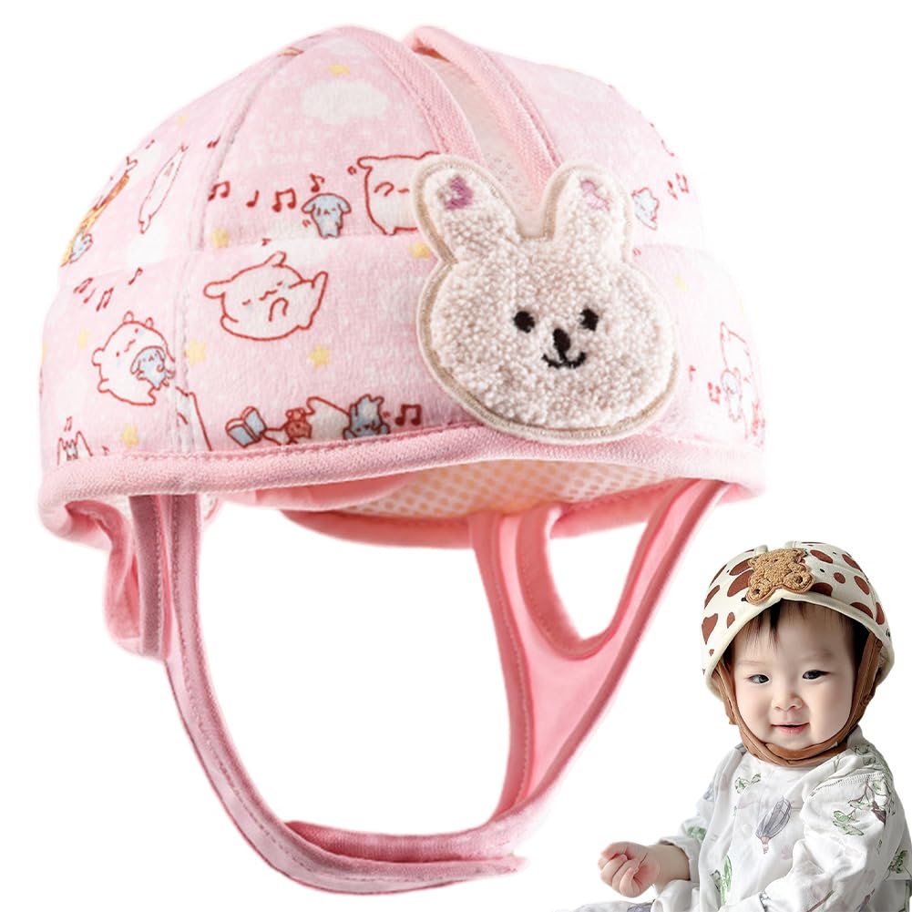 Baby Helmet Anti Shock Baby Head Protection, Breathable Baby Safety Helmet for Crawling and Walking, Adjustable, Ultra Light, Premium Cotton and EVA