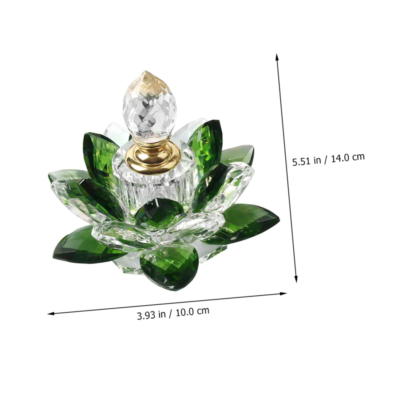 HOMSFOU 1stk Lotus Parfüm Flasche Parfümflaschen Aus Glas Parfüm Flaschen Vintage-parfümflaschen Parfümflaschen Leer Dekorativ Glasflasche Kleine Terrarien Füllung Weißer Kristall Spender
