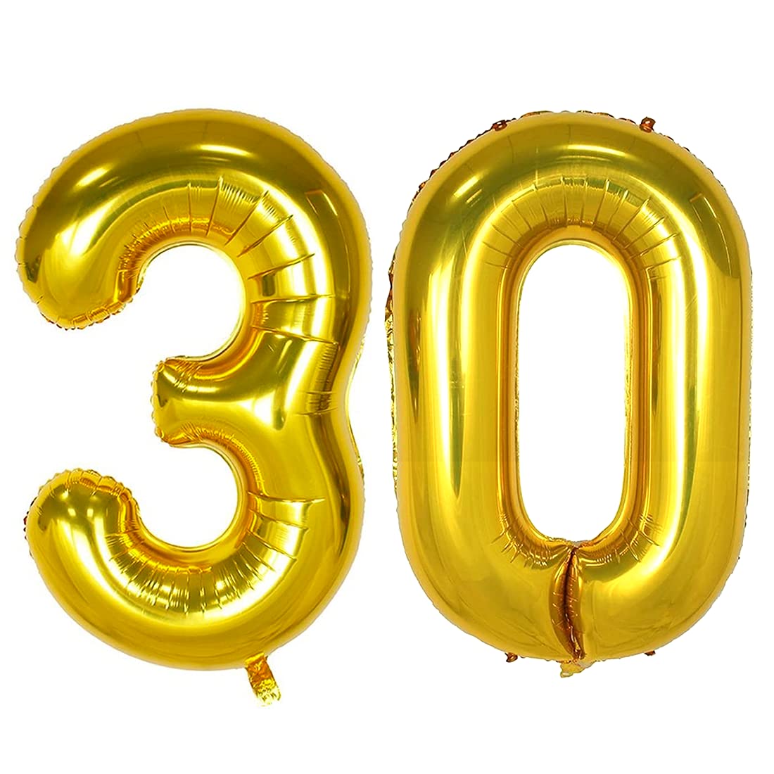 2 Stück Riesige Zahl 30 & 40 Ballons – Goldene Helium-Folienballons Für Geburtstag, Party & Dekoration – 100 Cm