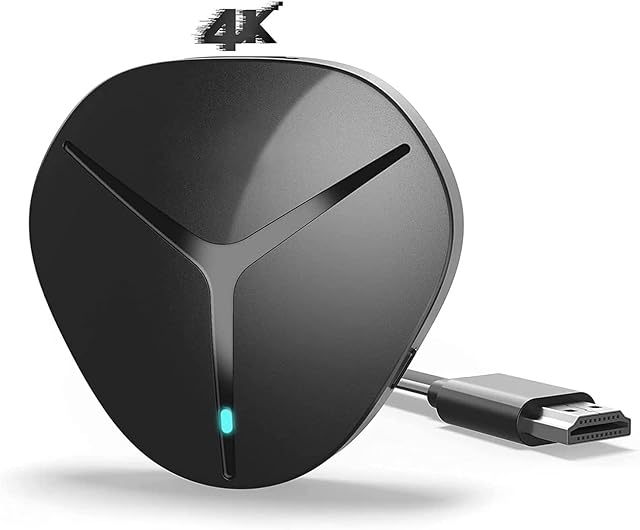 AT-Mizhi Wireless HDMI display adapter 5G+2.4G - 4K HDR Wifi Display Dongle Streaming for Android/iOS/Windows/Mac OS Laptop, Tablet, PC to HDTV/Monitor/Projector(Support Miracast, DLNA, Airplay)