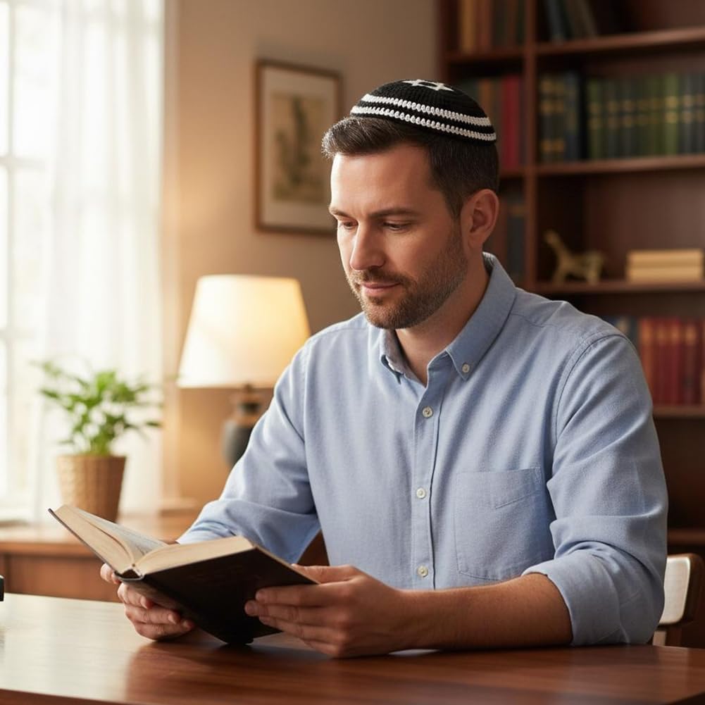 Kipá De Punto Bordada Yarmulke Kipá Judía Yarmulka Sombrero Yarmulka Hombres O Niños