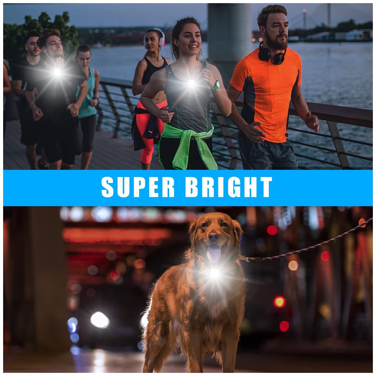 Lampada Frontale Ricaricabile URAQT A LED - Impermeabile Con 4 Modalità E Clip - Per Corsa, Campeggio E Arrampicata - Foto 3