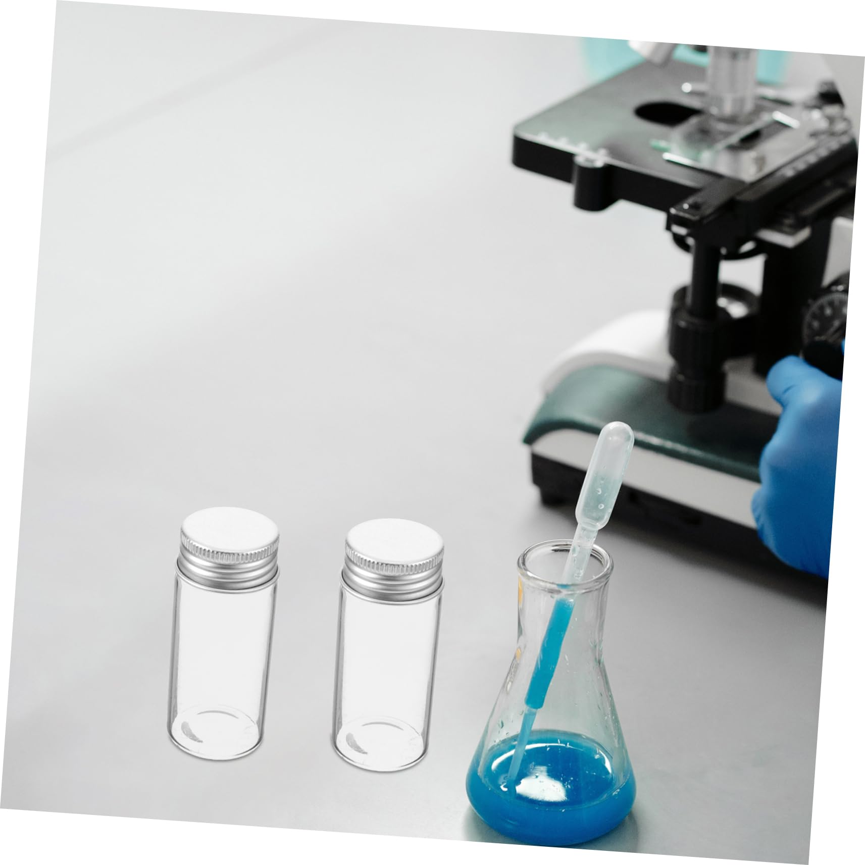 2 Sätze Reagenzglas Flaschenschnalle Kleine Einmachgläser Stopfen Kanister Fläschchen Einmachgläser Mit Breiter Öffnung Mini Flaschen Balsam Set Vorratskammer Stück * 2