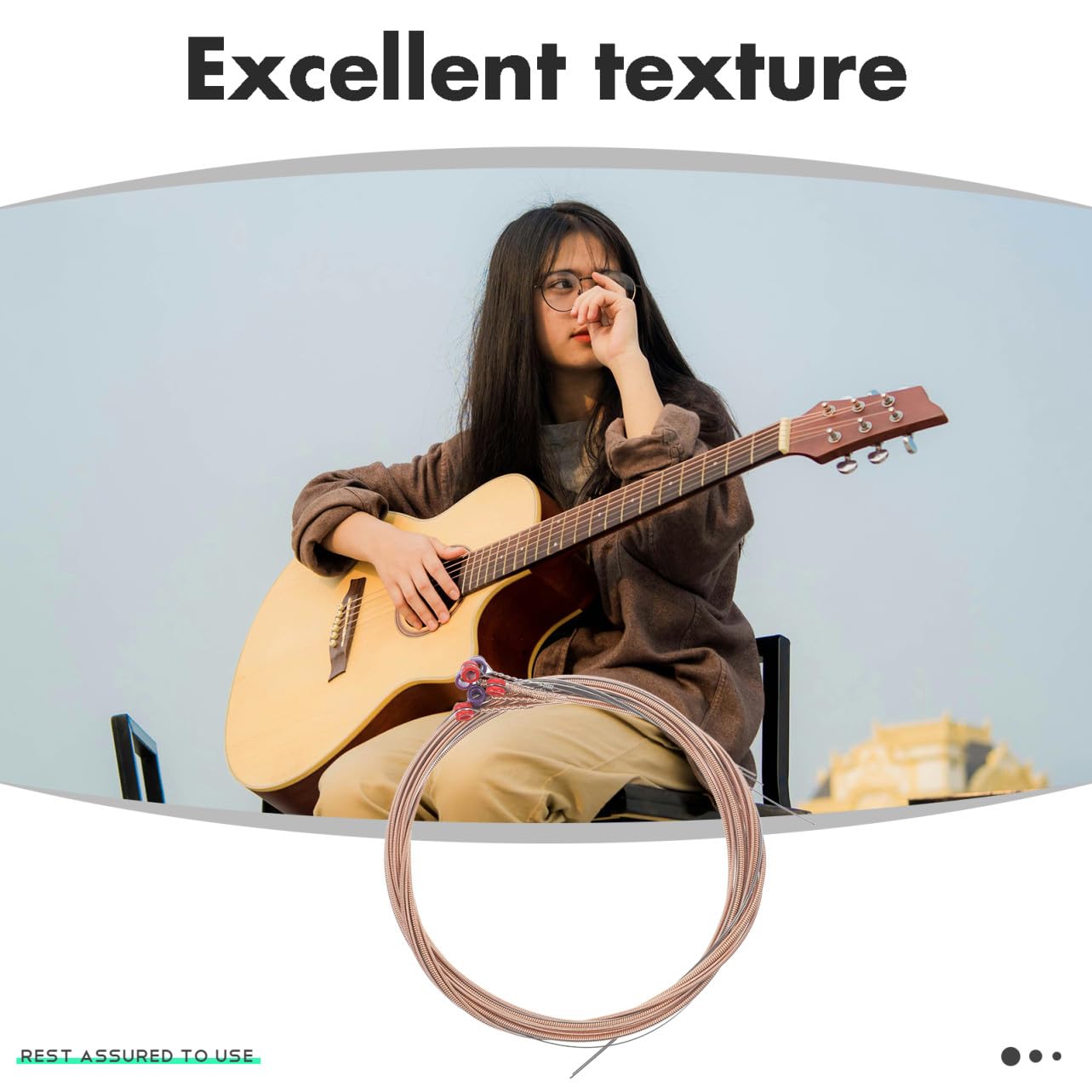 BESTonZON 30piezas Cuerdas De Guitarra Folclórica De Cuerdas De Metal Para Guitarra Acústica Sonido y Potente Para Músicos