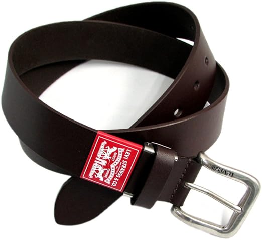 Amazon | [リーバイス] レッドタブシリーズ本牛革レザーベルト ダーク