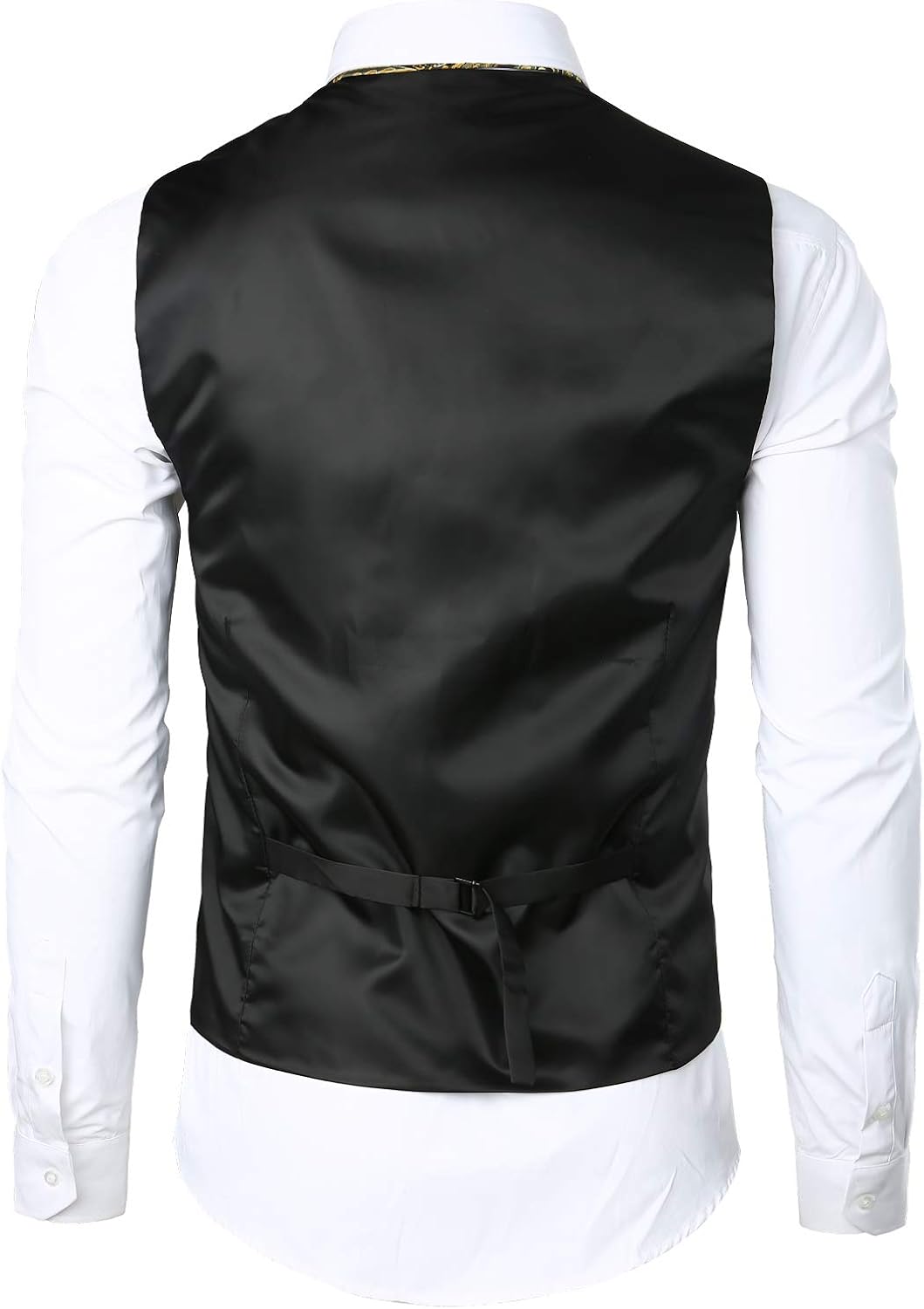 JOGAL Men's 3pc Paisley Vest Necktie Pocket Square Set for Suit or Tuxedo : Clothing, Shoes & Jewelry