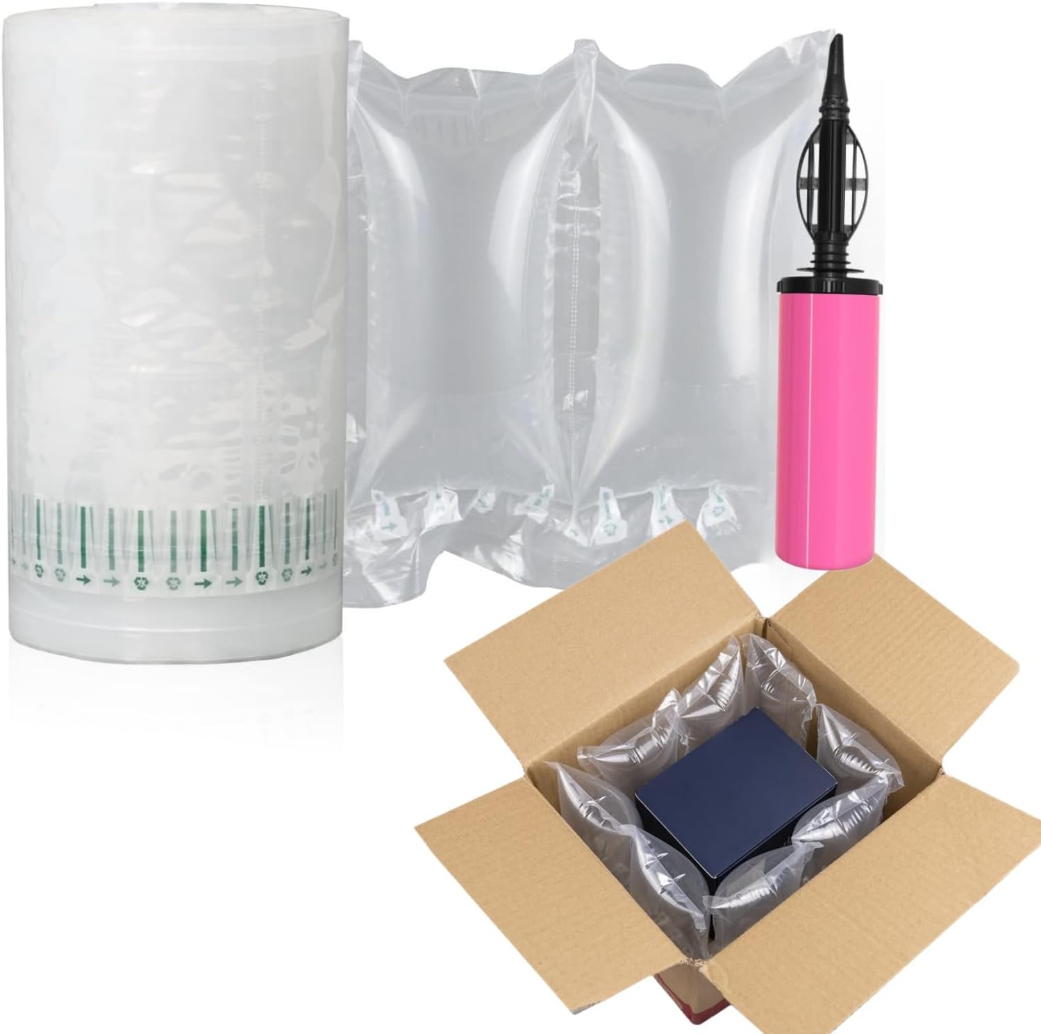 Air Bags for Packing 400 Count Inflatable Air Pillows for Shipping with pump 4.72"x7.87" Recyclable Packaging Filler Shipping Supplies Box Alternative to Packing Peanuts Purse Stuffers for Shape