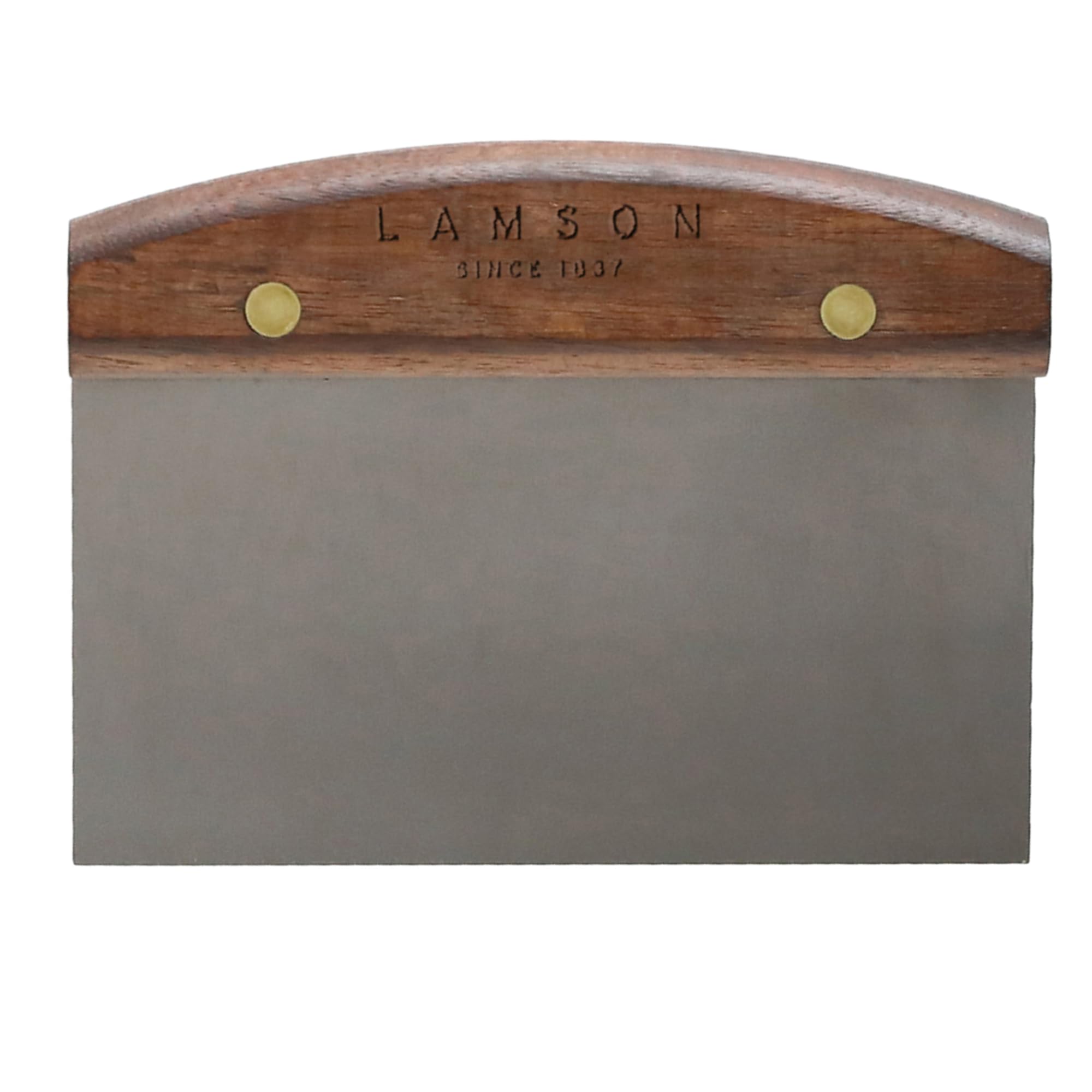 Lamson 34220 Riveted Handle Dough Scraper, 3" by 6", Stainless Steel/Walnut