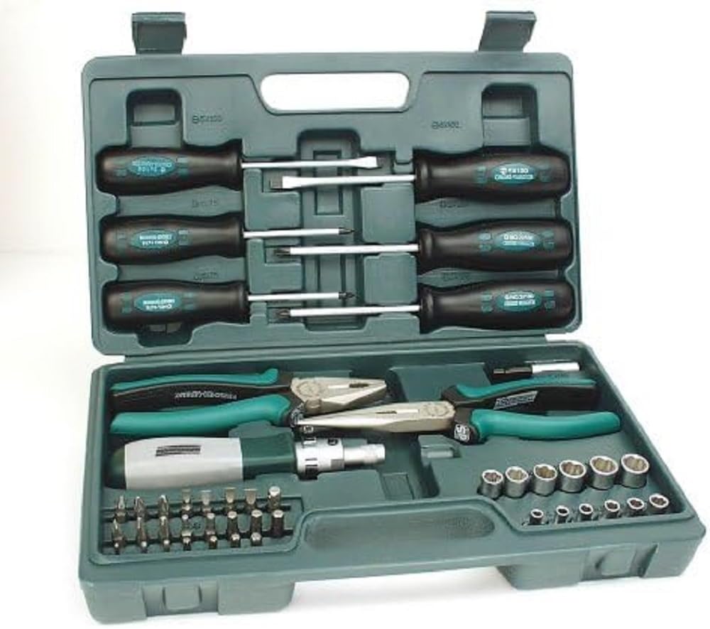 Brüder Mannesmann M29110 45-Piece Toolbox with Tools Durable Set