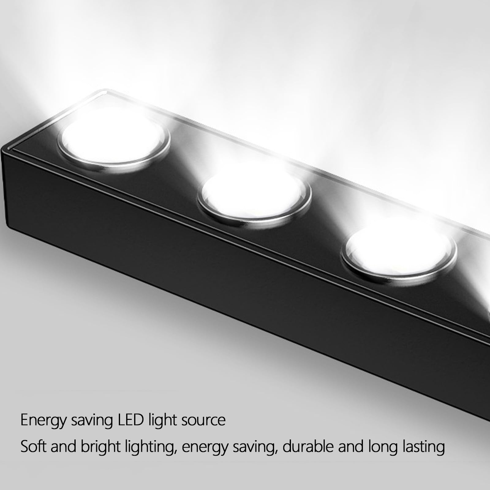LED Aussen Solar Wandlampe IP54 Wasserdicht Schwarz Wandbeleuchtung Minimalismus Lang Rechteck Design Aluminium Wandleuchte Moderne Außen/Innen Dekoration für Garten (10,Neutrales Licht)