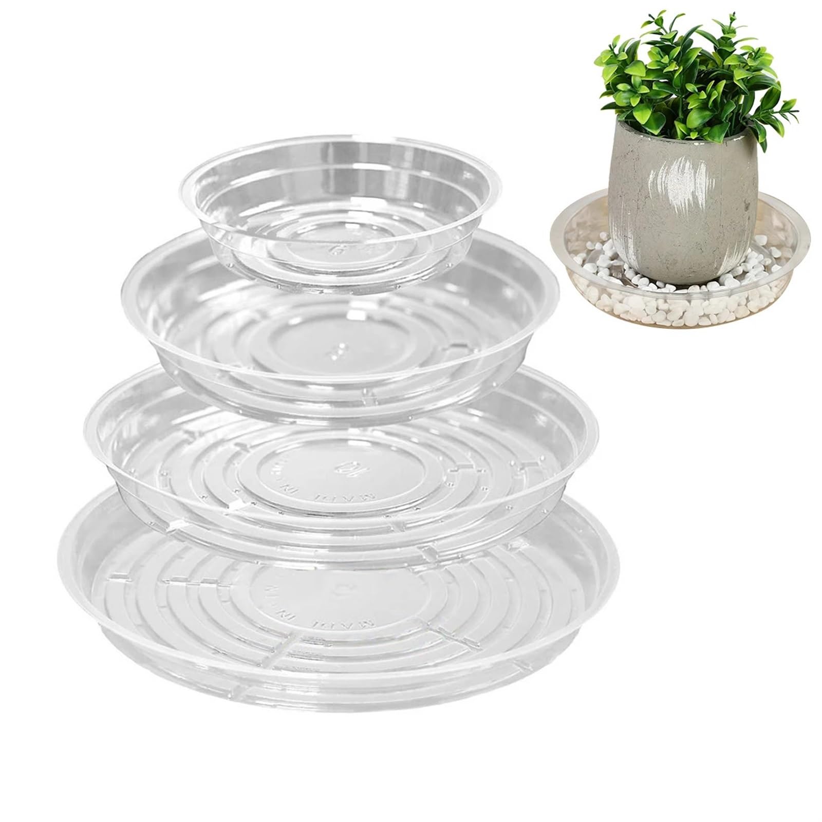 3 platillos de plástico for plantas, platillos transparentes for plantas, bandejas for macetas de jardín, bandejas de goteo transparentes for el cuidado de plantas de interior Bandeja Para Macetas(10i