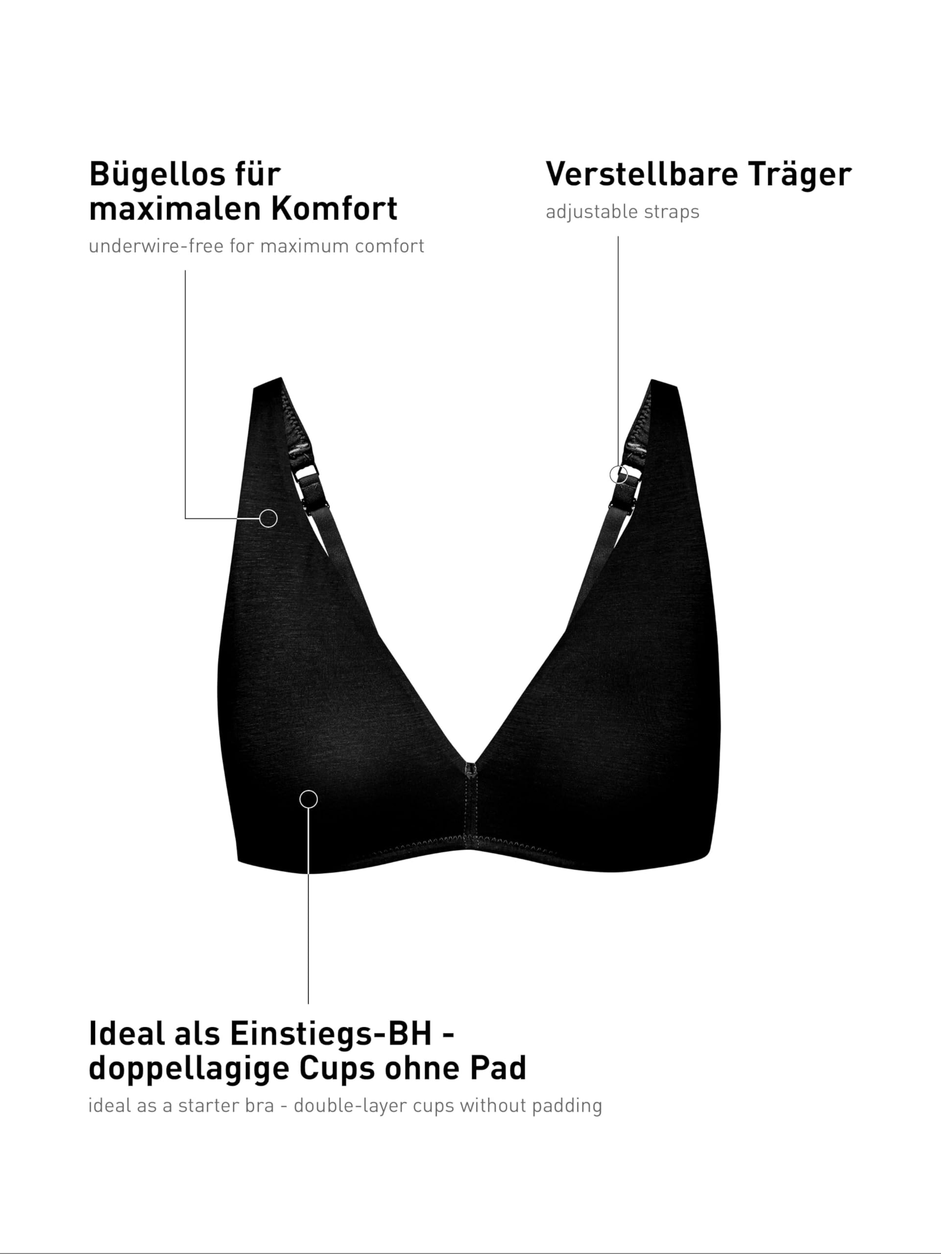 Calida Comfort Naturale Reggiseno Senza Ferretto, Opaque Donna