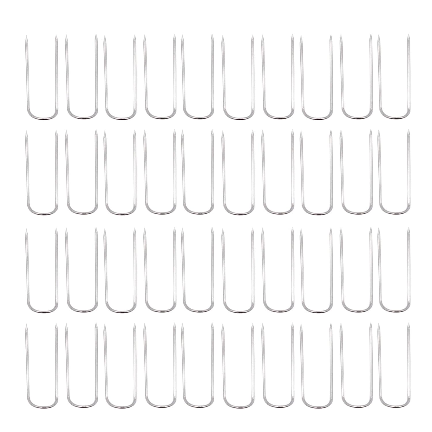 SQXBK 100PCS 23mm U Shaped Needle Fixation Needles Sewing Fabric Positioning Needle Home Decor Card Pins Fixed Sewing Needle for Sewing Jewellery Display Home Decor