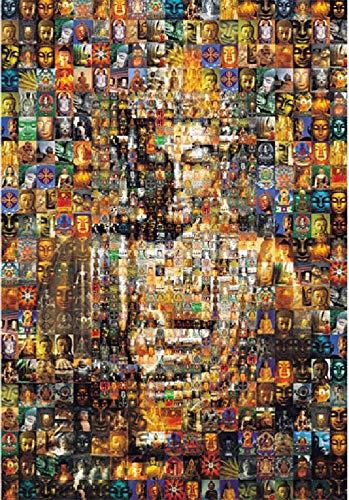 Preisvergleich Produktbild Kunyuancb Puzzlespiele für Erwachsene, 1000 Puzzleteile, bunter Buddha, handgefertigte DIY-Anpassung, einzigartige