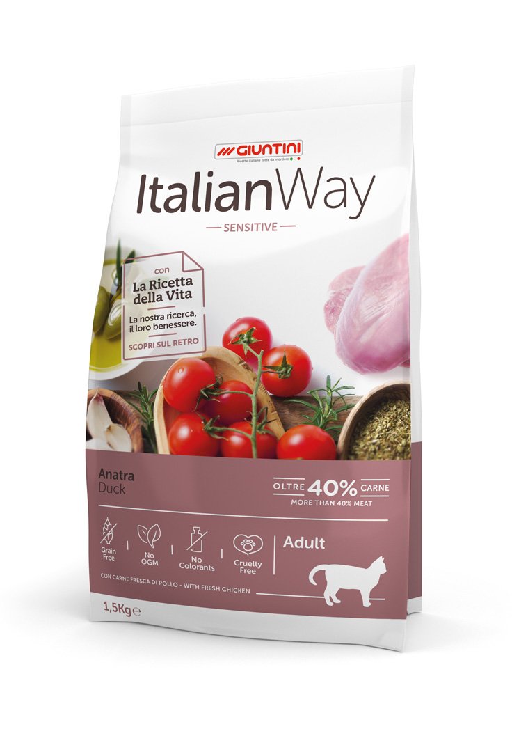 Italian Way Cibo per Gatti Sensitive Anatra - Adult - 8 kg