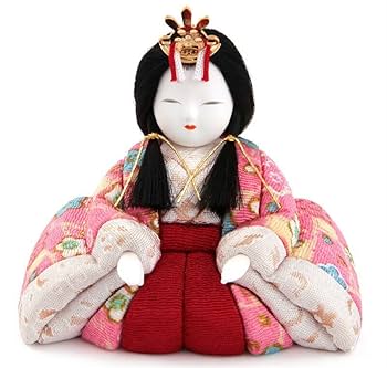 雛人形 (親王飾り)木目込み　一秀作　ケース入り Amazon | 一秀 親王飾り 桃山雛0号 ケース入 木目込人形 H-1