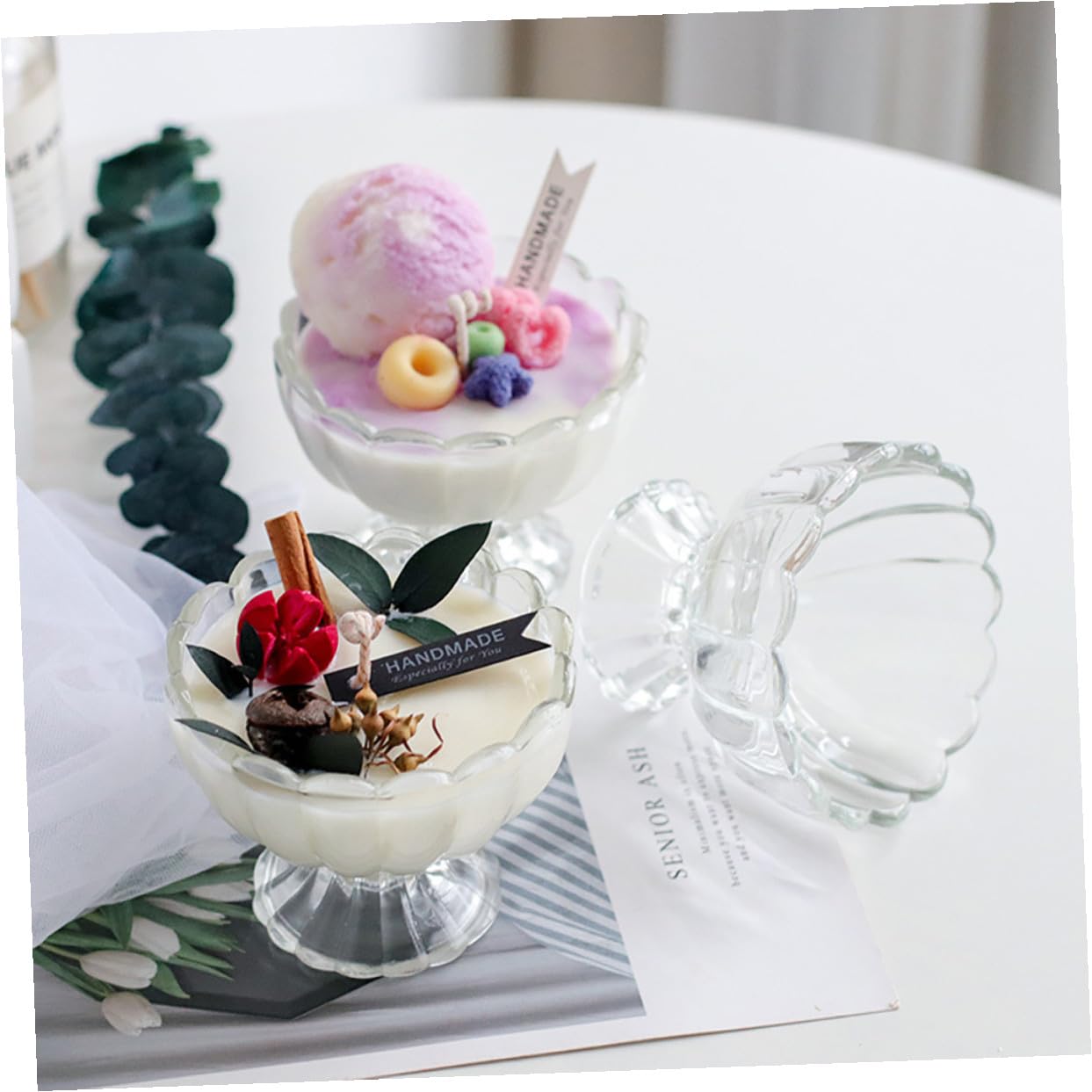 6 pezzi Tazze Dessert Trasparenti Coppe Gelato e Budino Versatili per Casa Bar Ristorante Design Compatto e Sicuro