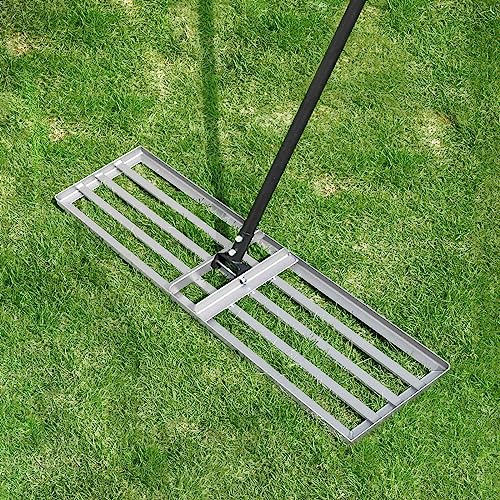 Byhagern Lawn Leveling Rake - Heavy Duty Level Rake - 36-Inch Wide 69 Inch Handle Lawn Leveler, Levelawn Tool for Garden, Golf Couse, Farm, Backyardâ€¦