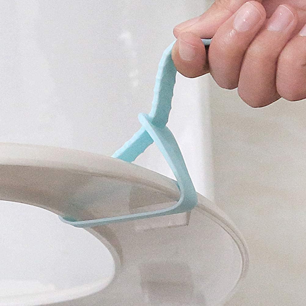 KAIE Silicon Toilet Seat Cover Lifter Raise Lower Lid Handle Grip,Lifter Band | Toilet Seat Holder Lift Tools Bathroom Accessories Maintain Hand Hygiene (Pack of 2) 2