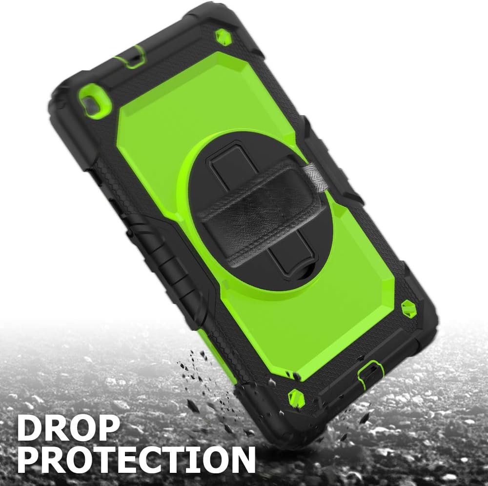 Samsung Galaxy Tab A 8.0 Case 2019 for Kids | Galaxy Tab A 8.0 Case SM-T290/T295/T297 with Kickstand & Screen Protector| Blosomeet Shockproof Protective Cover w/Hand Shoulder Strap | Green