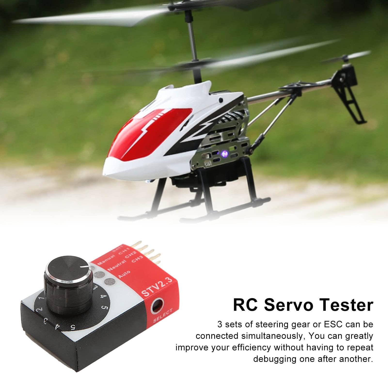 Testeur de servo RC, mini testeur de servo d'hélicoptère RC haute précision 4,8 V-6,0 V STV2.3 testeur de mécanisme de direction de réglage pour modèle de télécommande