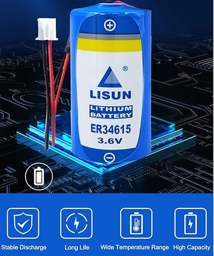 Miniatura 5 de STEPMAX Batería de litio de tamaño D 3.6V ER34615 con alta capacidad 19000mAh con enchufe (2 unidades)