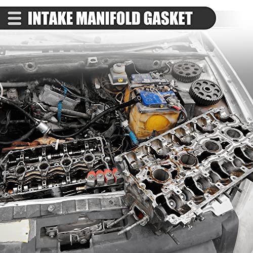 Image of Motoforti Gasket Intake Manifold Gaskets, for Cherokee Challenger 2011-2019, Rubber, 5184331AC 5281824AA 5184562AC, Green Blue, 1 Set