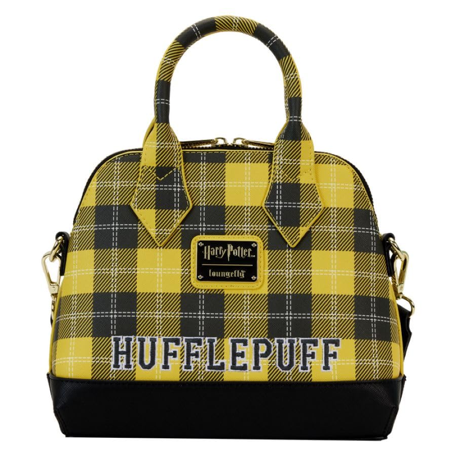 Loungefly WB Harry Potter Varsity Huffelpuff Plaid Crossbody4