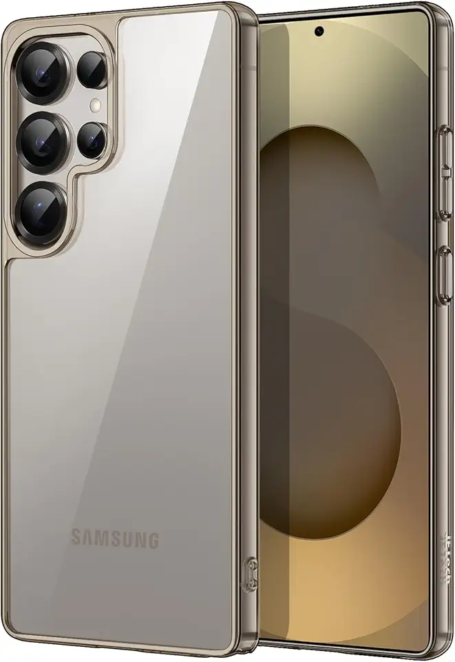 JETech Capa para Samsung Galaxy S25 Ultra 5G, Case Estojo Protetora à Prova de Choque Não Amarela para Telefone, Capinha Parte Traseira do PC Rígida Anti-Riscos (Titânio Cinza)