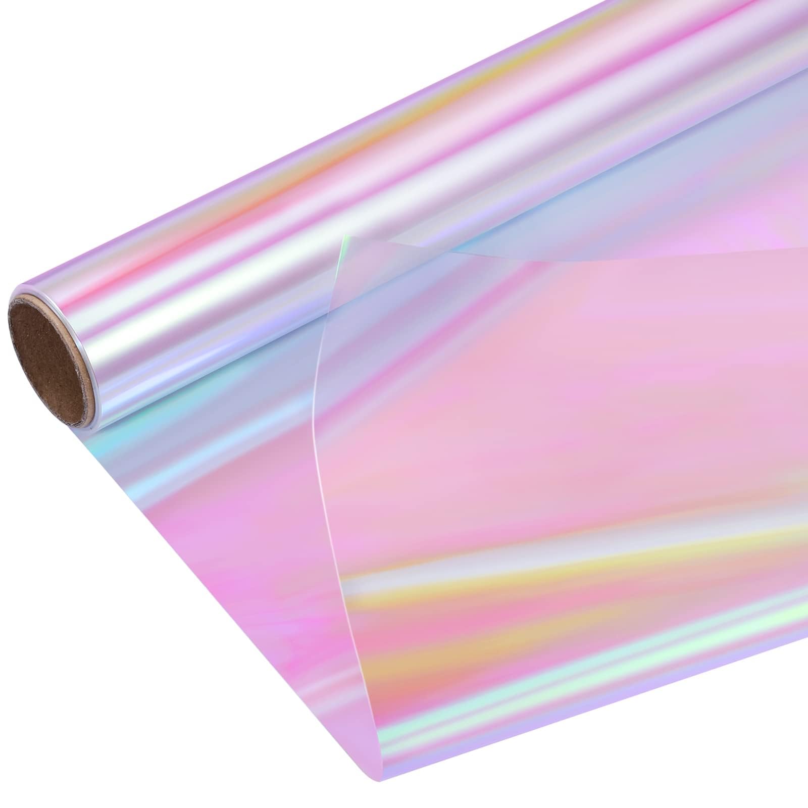 PerkHomy Clear Cellophane Wrap Roll 16" 3 Mil Thick Cellophane For Gift Basket Treats Goodie Wrapping Craft Flower Bouquet Plastic (Magical, 100ft (