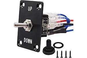 TWTADE Rocker Toggle Switches Momentary 6 Pin 3 Position (ON)-Off-(ON) UP/Down Polarity Reverse Switch