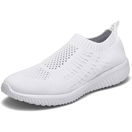 TIOSEBON Women's Athletic Walking Shoes Slip On Casual Mesh-Comfortable Tennis Workout Sneakers