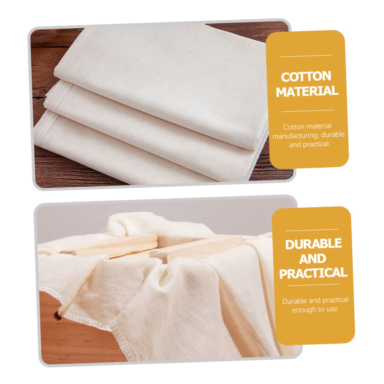 GAROZATION 3pcs Cheesecloth Filter Cloths Straining for Yogurt Almond Sauces and Juices Multi-functional Kitchen Essential