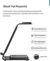 Vista 2 de Intoval Estación de carga inalámbrica 3 en 1 de aluminio para iPhone 17 16 15 14 13 12 11 Pro Max XR, cargador inalámbrico para Apple Watch 11 10 9