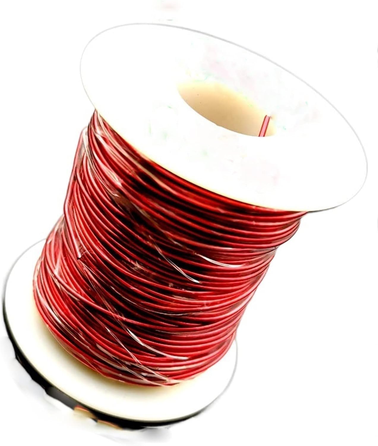 Protection Cable QA-1-155 Electromagnet Motor Coil 0.4mm 0.13mm 0.8mm 0.16mm 1.5mm Enameled Copper Wire Magnet Wire Magnetic Winding Wire 300g Earth Wire (Color : 0.06-300g, Size : Red)