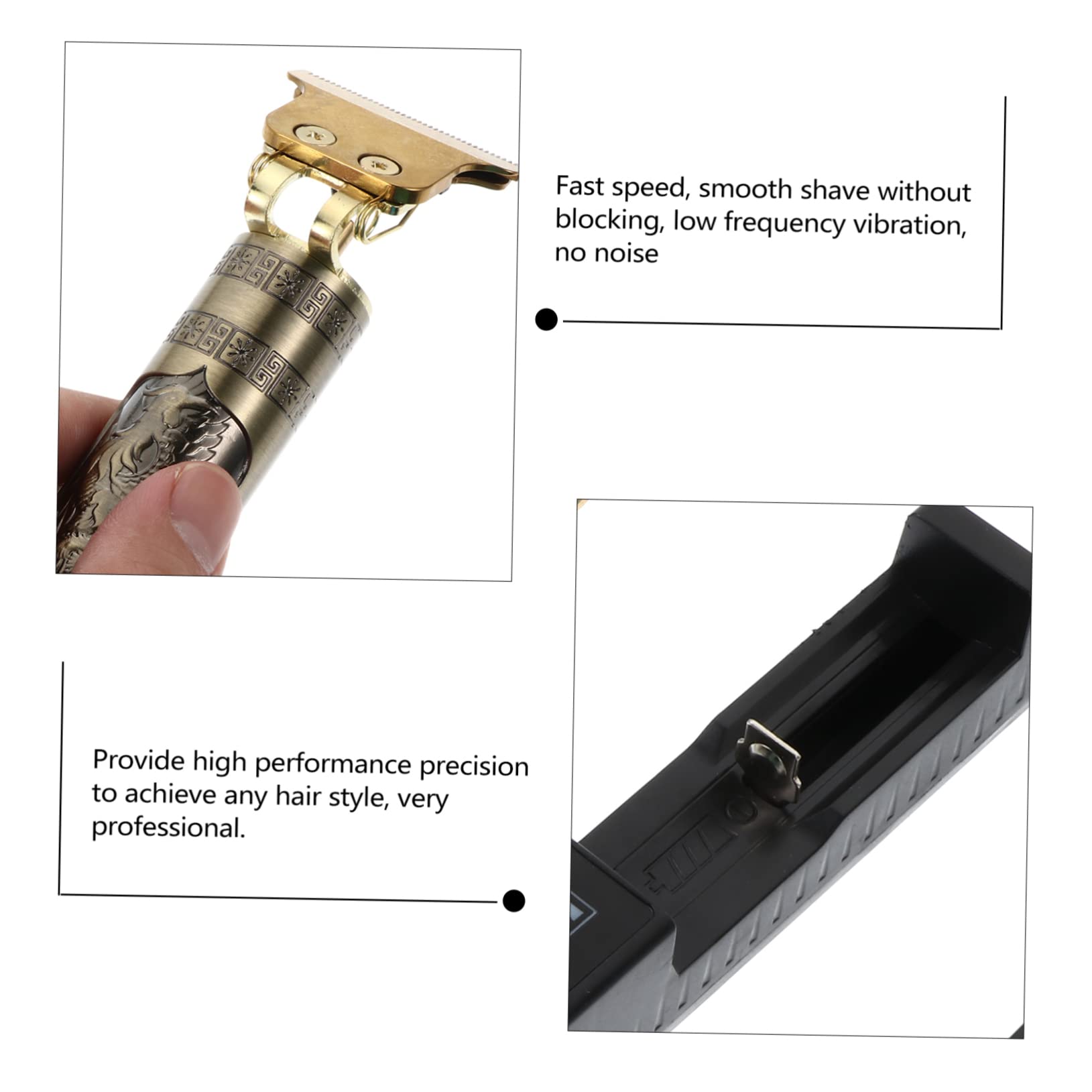 FOMIYES Rechargable Home Haircut Kit Trimmer Set Barber Cutting Tool Beard Trimmer Carving Pattern