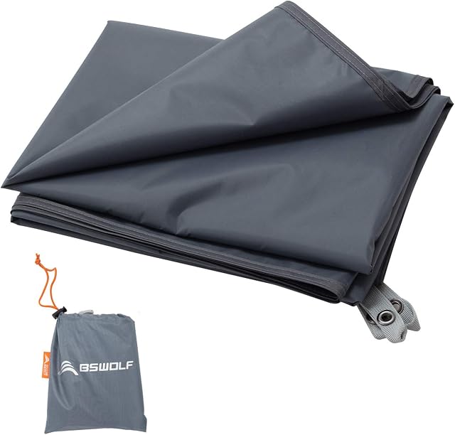BISINNA Waterproof Camping Tarp Multifunctional Tent Footprint for 2 Man Tent, Groundsheet Picnic and Beach Mat with Drawstring Carrying Bag for Picnic, Hiking and Other Outdoor Activities