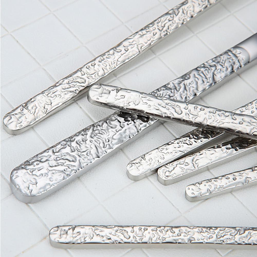 24 Pieces Flatware Silverware Set for 6 Elegance Tableware Set Fine Stone Handle Knives and Forks spoons 18/10 Stainless Steel Cutlery Utensil Sets for Home Restaurant Mirror Finish
