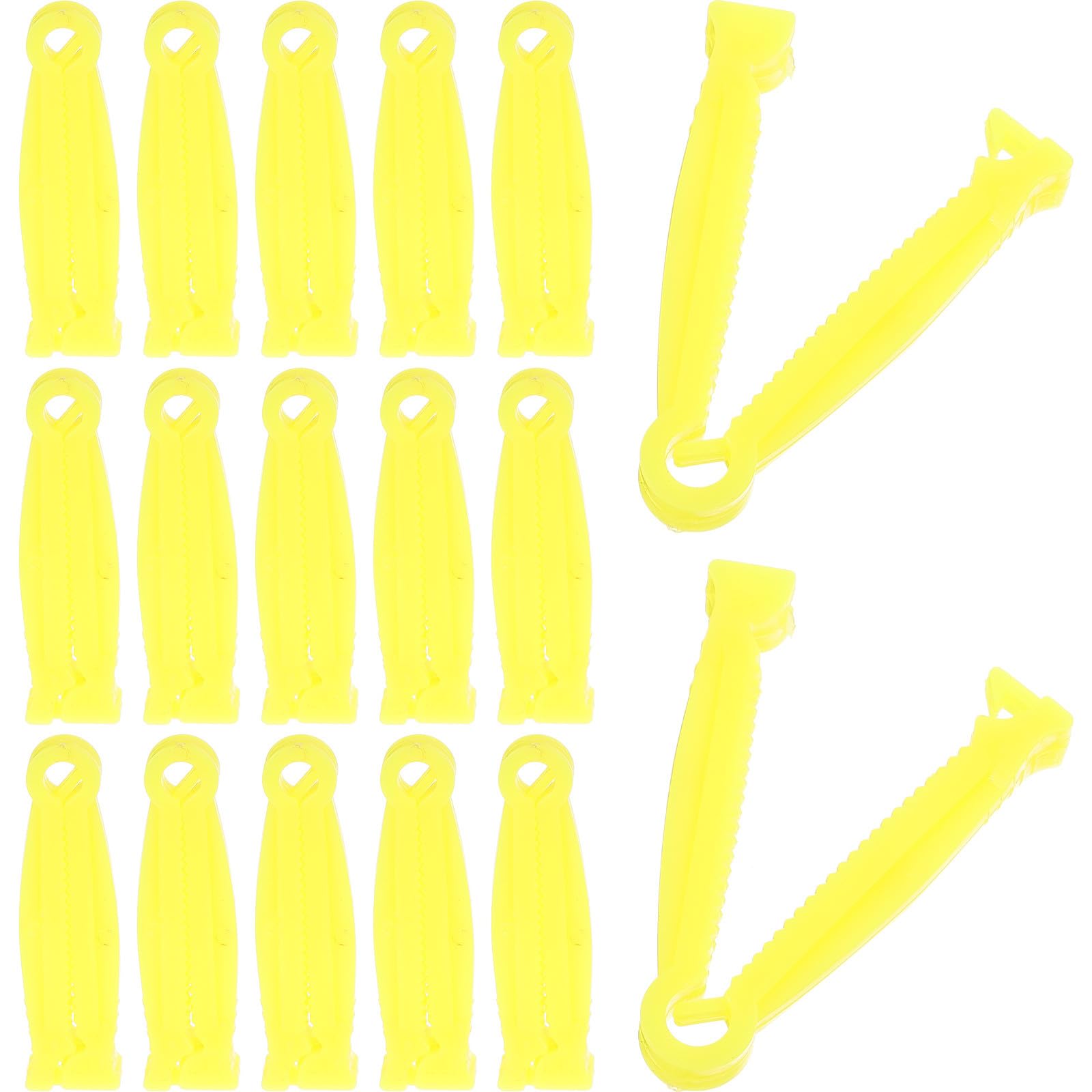 100pcs Portable Veterinary Umbilical Clamps for Piglets, Yellow and White Plastic Cord Clips, Livestock Birth and Emergency Use, Farm Animal Health Supplies