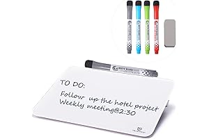 8 x 6 Inches Small Desktop Glass Dry Erase Whiteboard