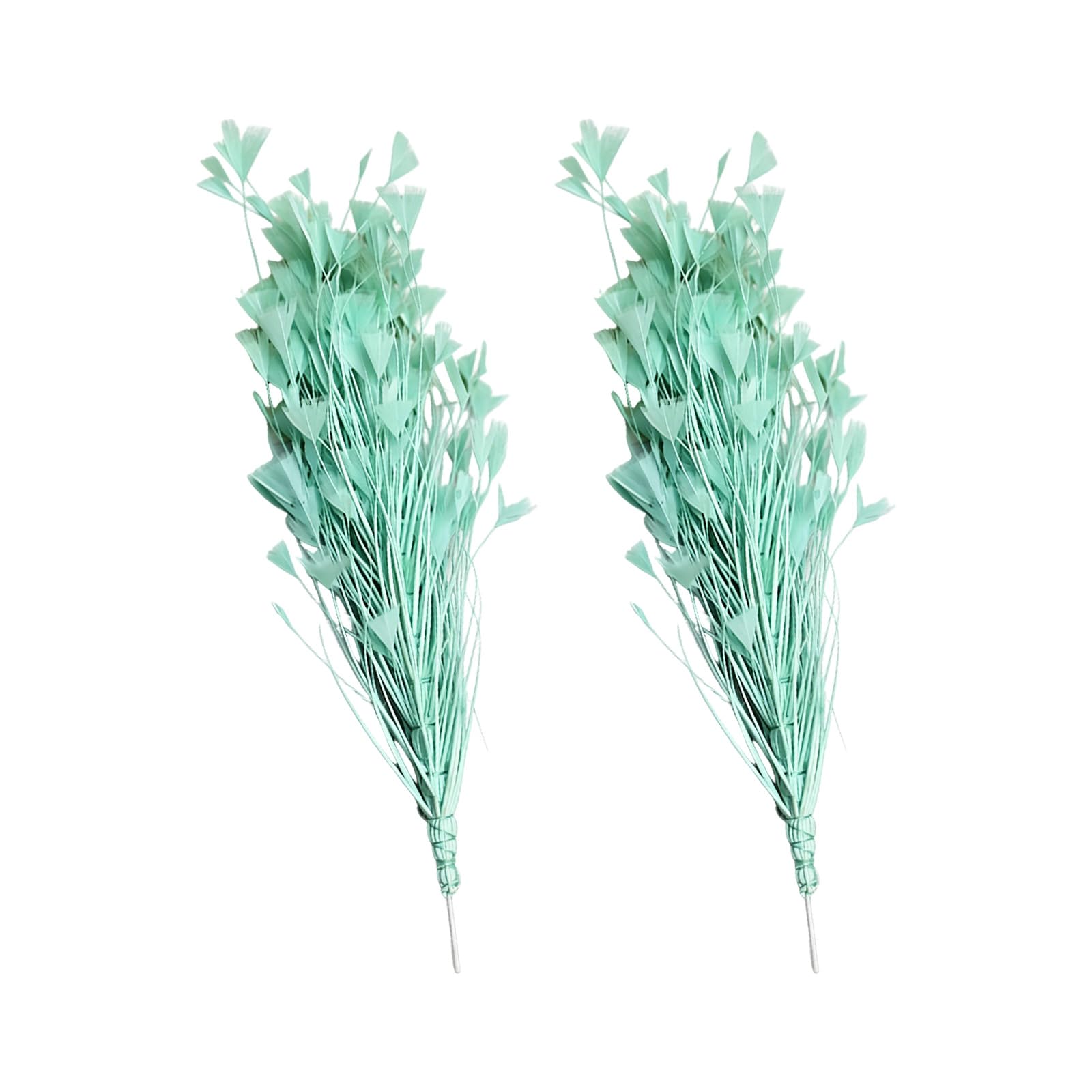 Whoasyst 2PCS Natural Plumage Ornaments with Floral Wire Base for Projects and Wedding Decoration Handcrafted Down Divisions