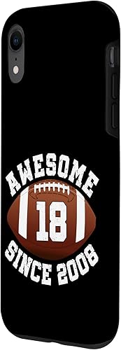 Miniatura 2 de Awesome Since 2008 18th Birthday Men Son American Football Case for iPhone XR