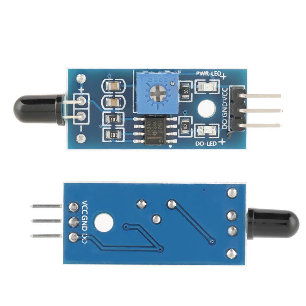 5 Sensori Di Fiamma A Infrarossi IR - Modulo Rilevatore Per Temperatura - Regolazione Sensibilità - Compatibile Con Arduino - Foto 7