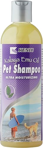 Kalaya Ultra Hidratante y Restaurador Aceite de Emu Champú para Mascotas, Sin Jabón ni Parabenos, Fabricado en Estados Unidos, para Perros y Gatos