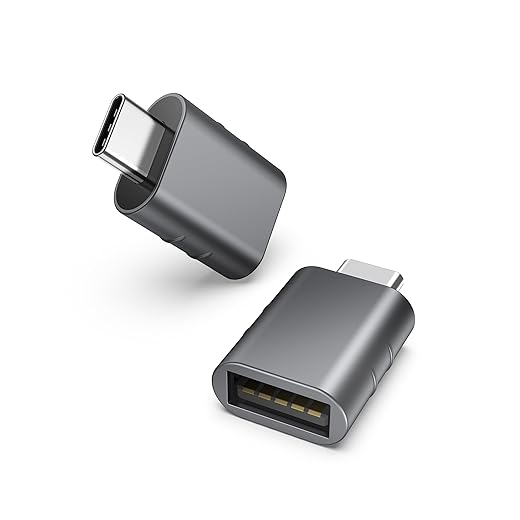 Syntech USB C to USB Adapter Pack of 2,USB C to USB3.0 Female Adapter Compatible with iPhone 15 MacBook Pro Air, other Type C or Thunderbolt Devices
