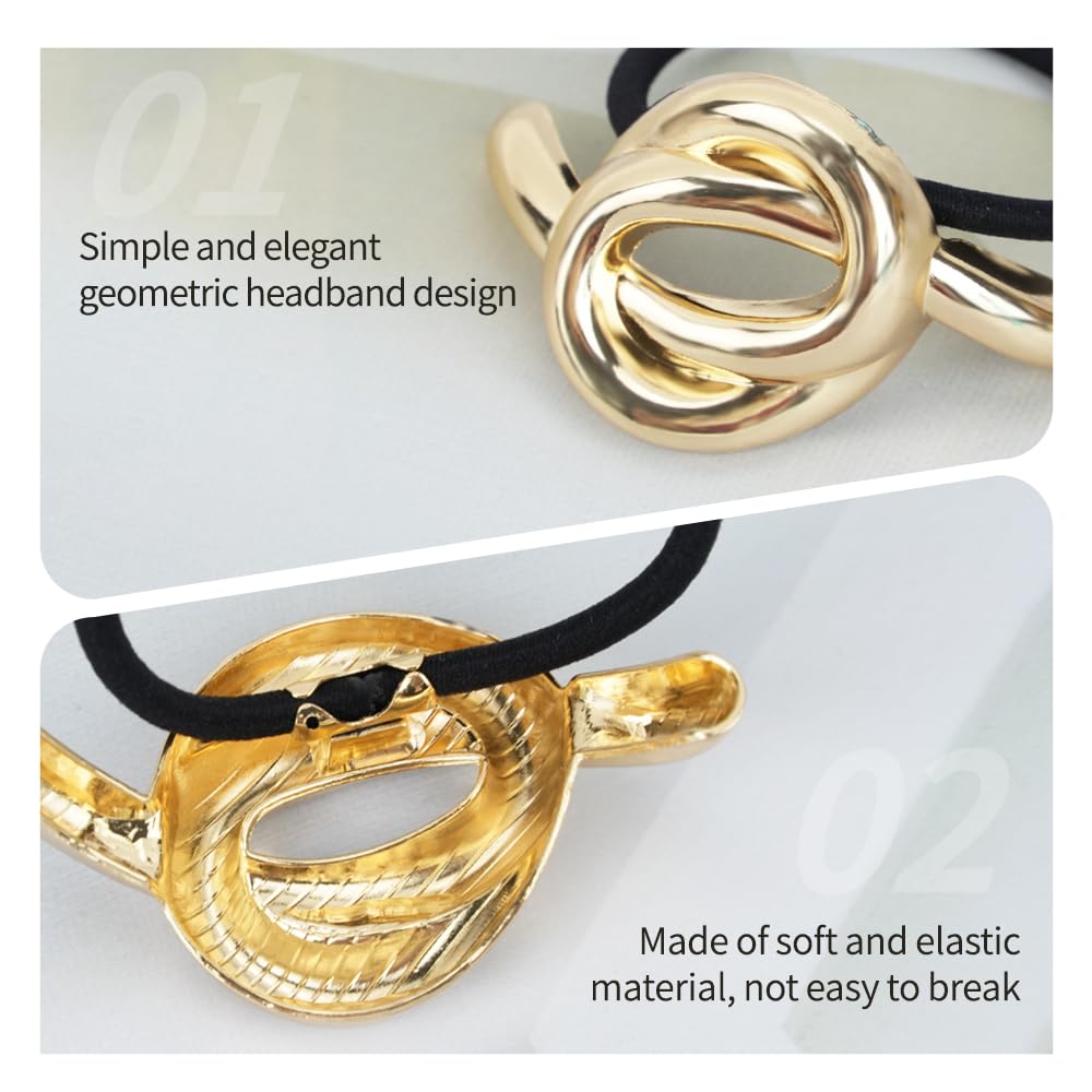 SITAKEGS Metal Hair Ties, 10Pcs Gold Siliver Ponytail Hair Cuff Elastic Hair Ties, Hair Cuff Wrap Metal Ponytail Holder - Image 4