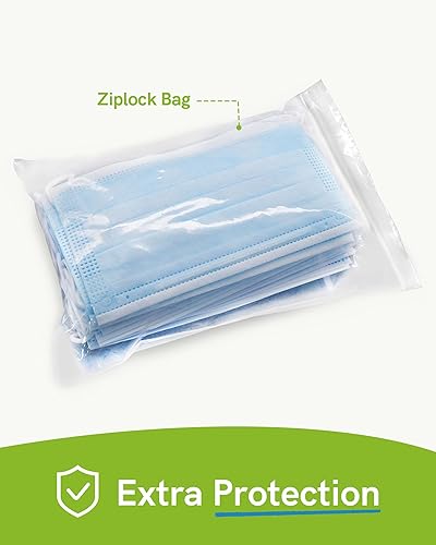 Miniatura 121 de FriCARE Mascarillas desechables, 3 capas ASTM nivel 3 grado médico, elegibles para FSA/HSA, transpirables y cómodas para alergias/protección solar