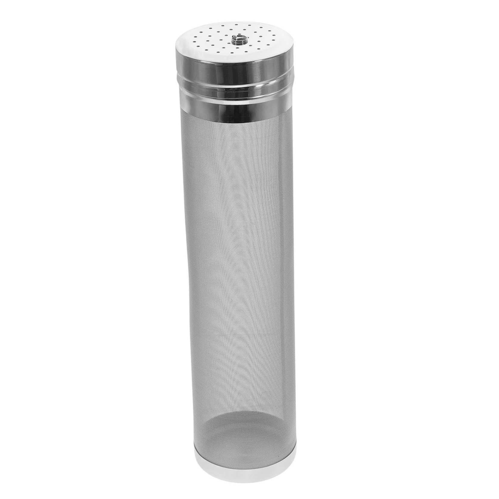 GRIRIW Stainless Steel Wine Filtering Tube Mesh Strainer for Home Brewing for Filtering Beer Wine Making Easy to