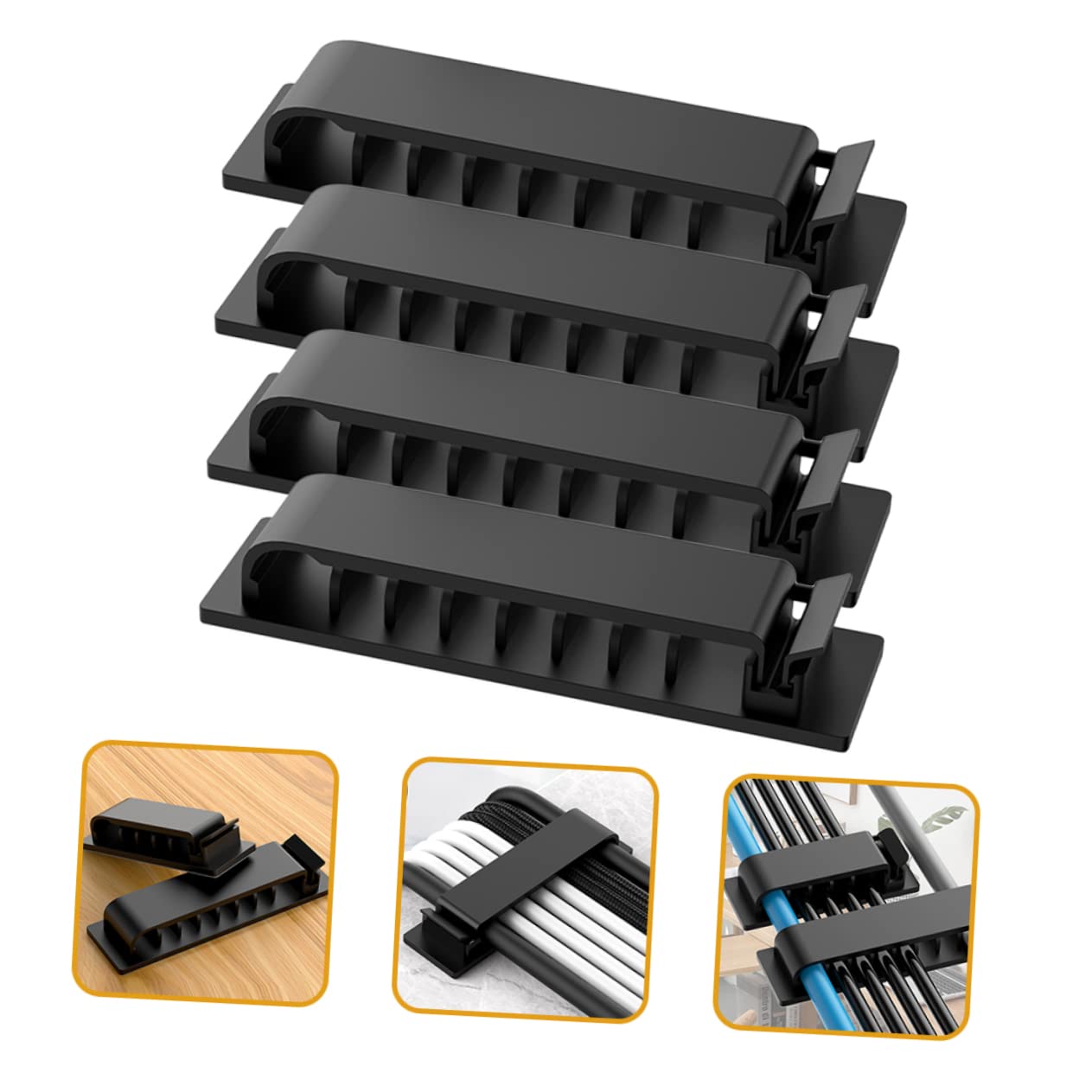 50 Piezas Organizador De Cables Con Adhesivo - Sujecables Reutilizables Para Escritorio, TV, Hogar